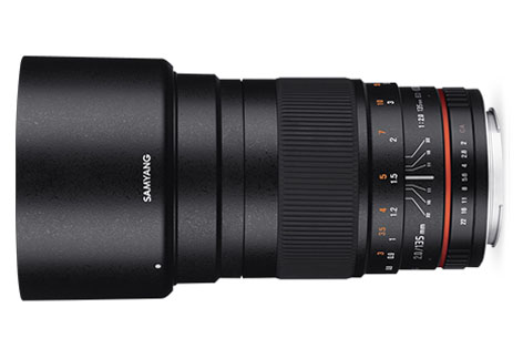 Samyang 135mm F2 ED UMC, per videoripresa con le fotocamere, reflex e mirrorless